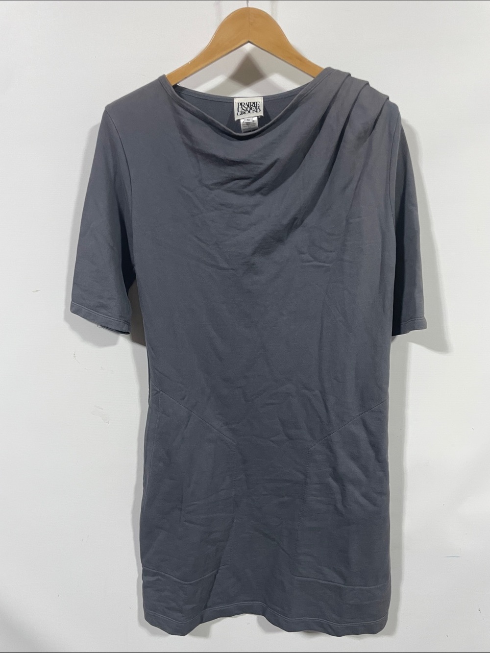 Prairie Underground Slate Gray Short-Sleeve Draped Crew Tee